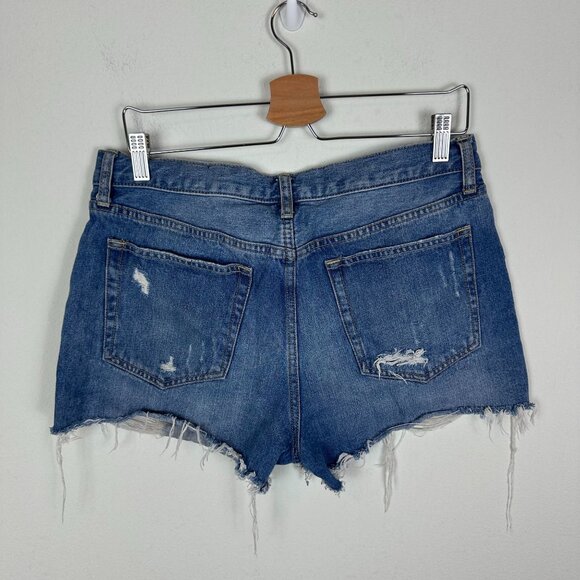 Free People Sofia Short 31 Denim Boho Western Fray Hem Summer Casual Everyday - Picture 6 of 9